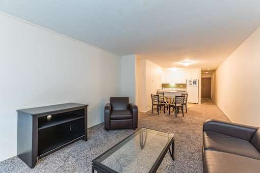 Spacious Living room in East Lansing Apartments near Michigan State University |Haslett Arms
