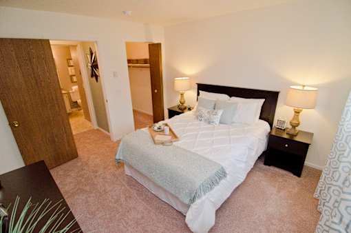 Spacious bedroom at Summerhill Estates Apartments in Lansing, MI