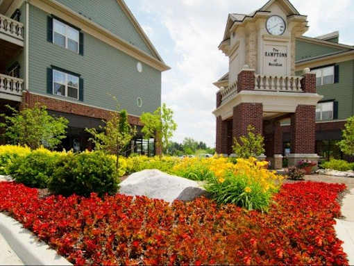 Exterior at the Hamptons Apartments near Michigan State University