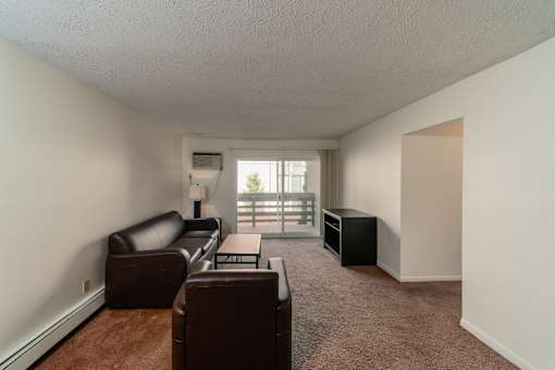 Spacious Living room in East Lansing Apartments near Michigan State University | Waters Edge