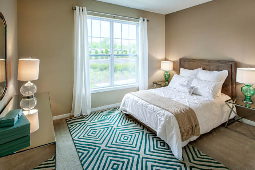 Beautiful Bright Bedroom With Wide Windows at The Waverly at Neptune, New Jersey