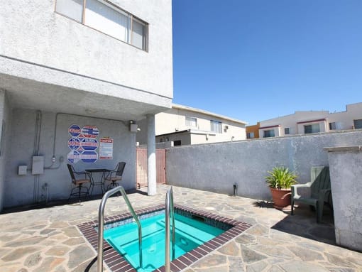 View of the spa at the rear of the property