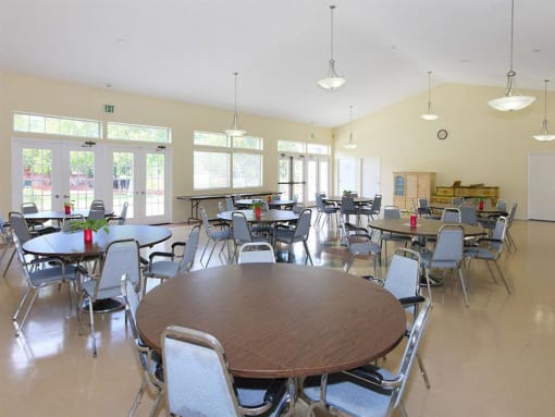 Clubhouse view with dining seating