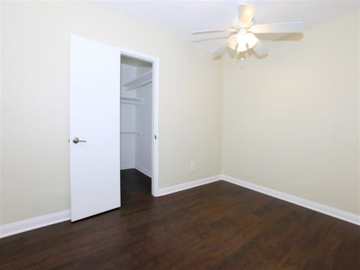 Closet and ceiling fan