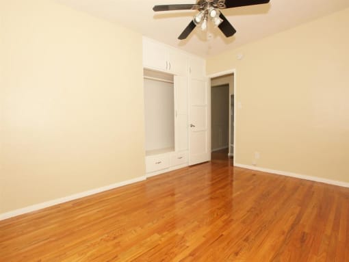 Dining area with hardwood floors