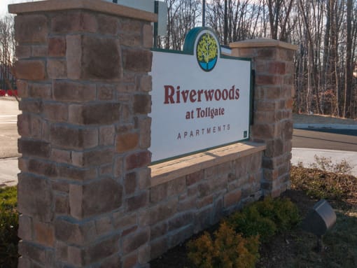 Riverwoods at Tollgate Entrance Sign