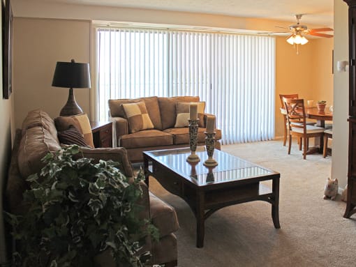 Spacious Living Area at Willoughby Hills Towers, Willoughby Hills, OH