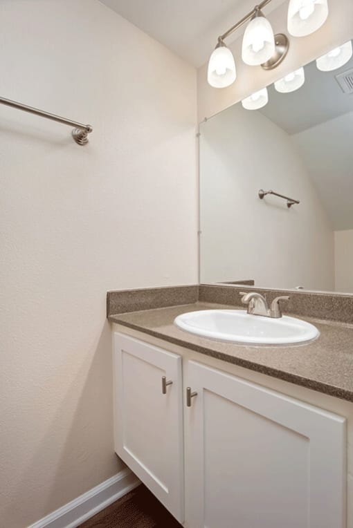 Bathroom Inbuilt Wash Basin at Wilbur Oaks Apartments, Thousand Oaks, 91360