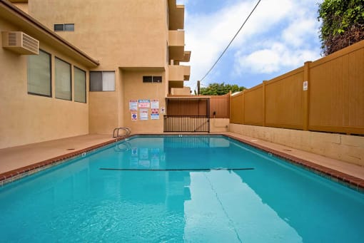 In-Door swimming pool at Los Robles Apartments, California