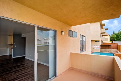 Balcony at Los Robles Apartments, California