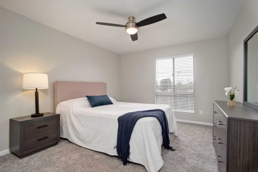 Comfortable Bedroom at Los Robles Apartments, Pasadena, California