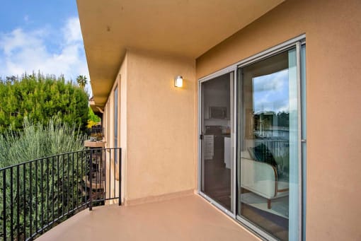 Green View From Patio at Los Robles Apartments, Pasadena, 91101