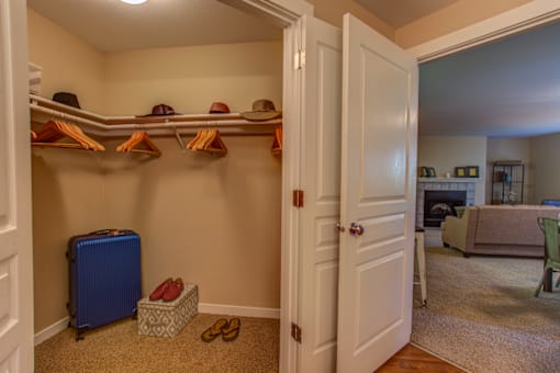 Closet View at Commons at Avalon Park Apartments, Tigard