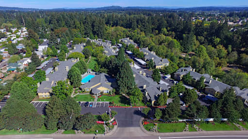 Aerial View at Commons at Avalon Park Apartments, Tigard, OR, 97224