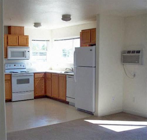 Kitchen with cabinets at CRESTVIEW COMMONS LP, Oregon