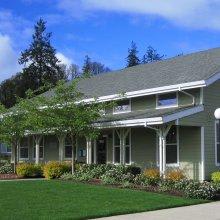 Building exterior at Redwood Commons Apartments, McMinnville