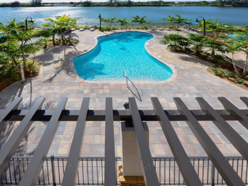 The Crystal Riviyera's pool and sun deck.
