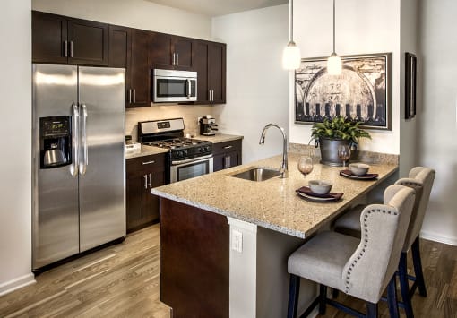 the club at pearl river, luxury apartment community, pearl river, ny, 55 plus, 55+, senior living, kitchen