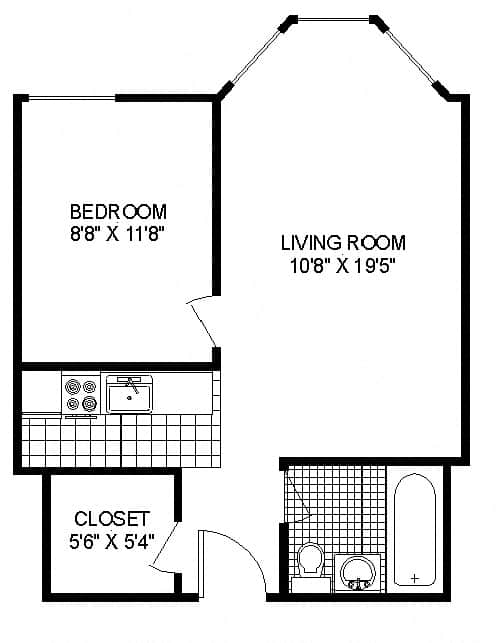 Unit 0208 floor plan