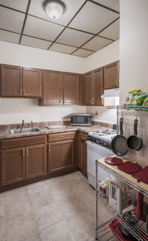 Bright Kitchen at Willett Apartments, Albany, NY, New York
