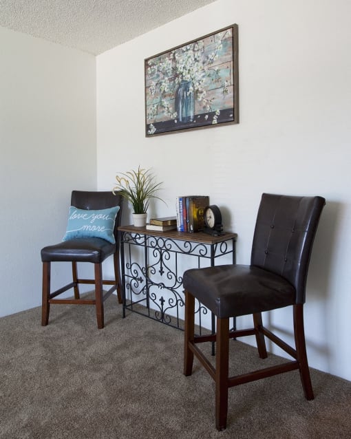 Sage Creek Apartments chairs in dining room