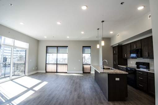 Open Concept Kitchen Living Room Gateway at Belknap Apartments