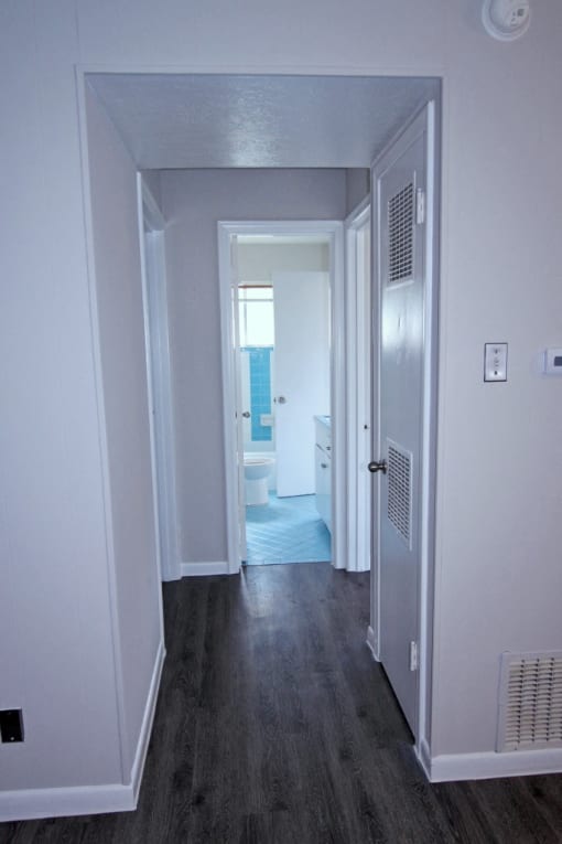 hallway to the bathroom