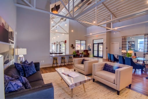 Sophisticated Clubhouse Lounge at Aviator at Brooks Apartments, San Antonio, 78235