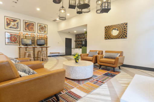 lobby in north austin luxury apartments