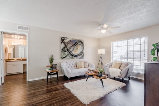 Living Room at Park Villas, Fort Worth