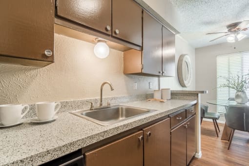 Fully equipped kitchen  at Forest Glen, Garland, TX, 75042