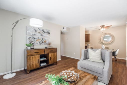 Beautiful plank floors at Forest Glen, Garland