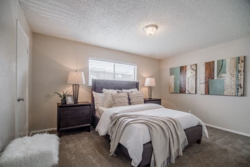 Comfortable Bedroom at Parkwood, Irving, TX