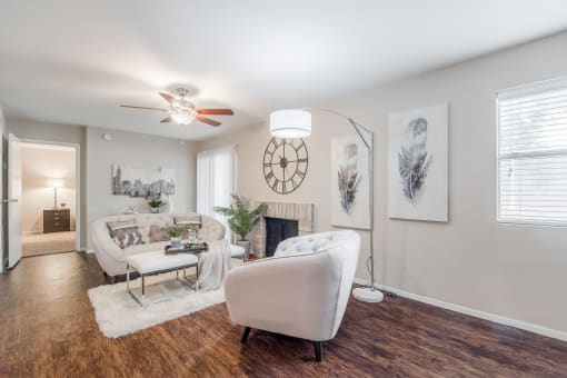 Modern Living Room  at Plaza DeVille, San Antonio, TX, 78240