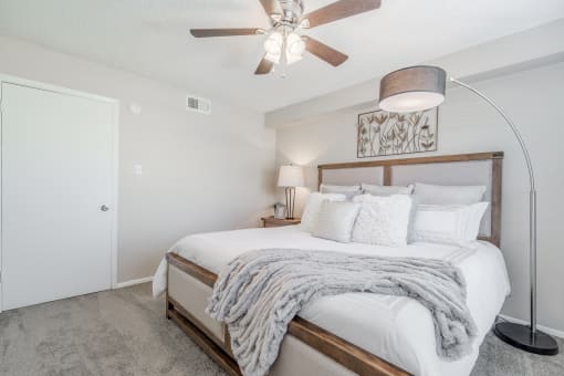Bedroom With Ceiling Fan  at Wildwood, Temple, Texas