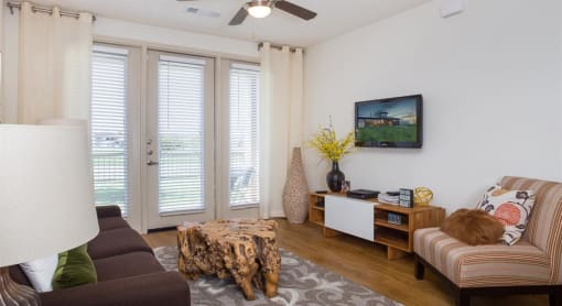 Modern Living Room at The Pradera, Richardson, 75080