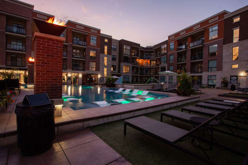 Twilight Pool at The Royale at CityPlace, Overland Park, KS, 66210
