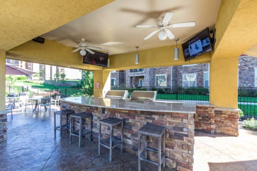 Outdoor Kitchen at WaterCrest at City Center, Lenexa, 66219