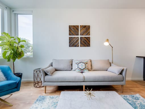 Living Room With Expansive Window at Watercooler, Boise, ID