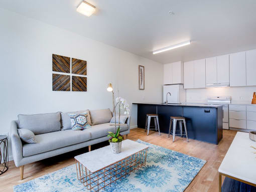 Living Room With Kitchen View at Watercooler, Boise, 83702