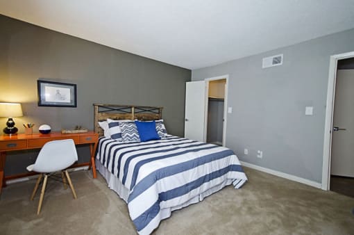 Comfortable Bedroom at 555 Mansell, Roswell, GA