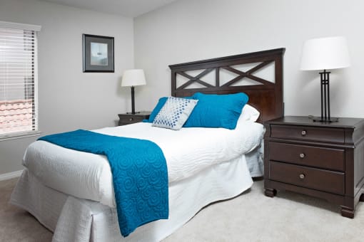 Bedroom with window at Mission Trails Apartments San Diego, San Diego, CA, 92119
