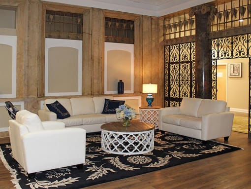 Posh Lounge Area In Clubhouse at Residences at Leader, Cleveland, OH