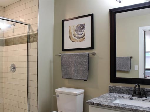Luxurious Bathrooms at Residences at Leader, Cleveland, Ohio