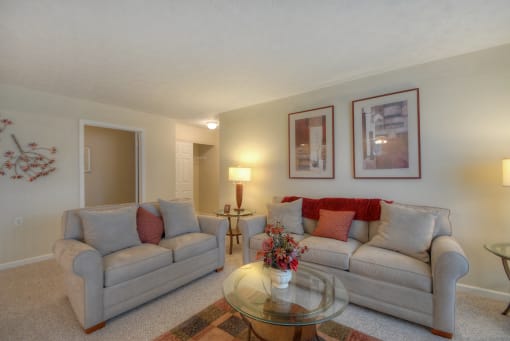 Large Living Room at Fetzner Square Apartments & Townhouses, Rochester, NY