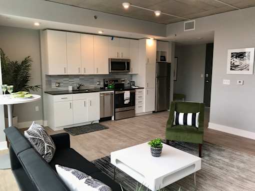 Luxury Finishes White Kitchen Venue Tower Apartments