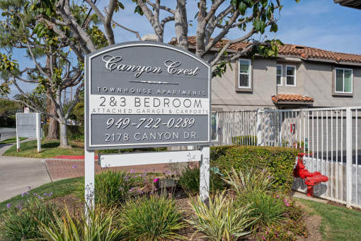 Monument Sign - Canyon Crest Townhomes - In Front of Property