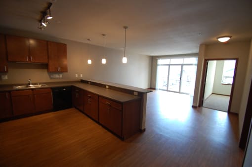 Unfurnished Living Area at The Ideal, Madison, WI