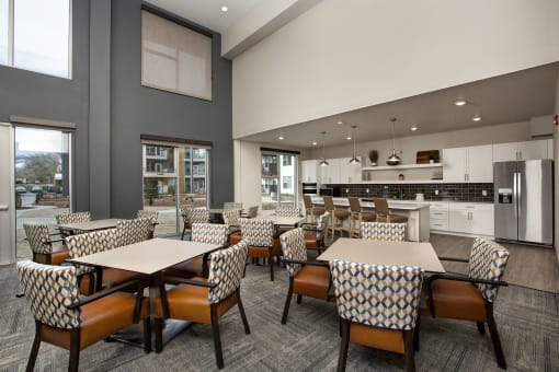 Community Room with Serving Kitchen at VINTAGE AT THE CROSSING, Reno Nevada