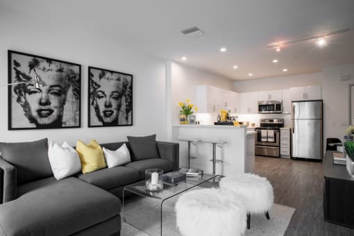 L Lofts Apartments in Glendale, CA with Wooden Flooring